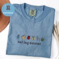 Sad Bug Summer Shirt, Embroidered Bug Tee, Comfort Colors Shirt, Cottagecore Insect Shirt, Minimal Nature Embroidery Tee, Gift for Her product logo