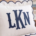 Personalized Embroidered Monogram Pillow Cover, Custom Name Nursery Pillow, Scalloped Pillow, Girls Room Decor, Baby Shower Gift