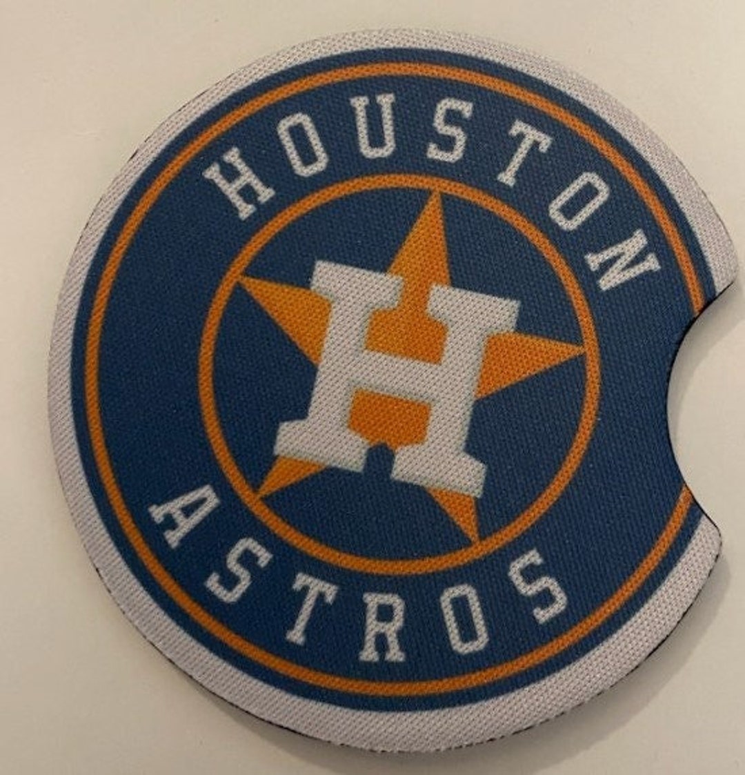 Set of 2 Houston Astros Cloth Car Coasters Etsy