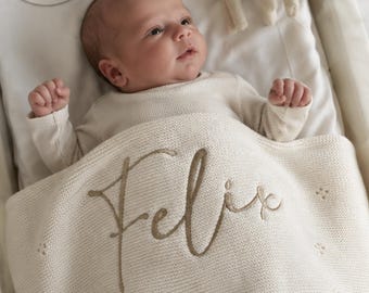 Embroidered Kid's Blanket,Custom Baby Name Blanket, Personalized Keepsake, Baby Shower Gift, Unique Newborn Blanket
