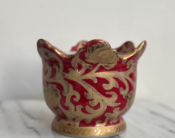 ヴィンテージ中国磁器手描き龍と鳳凰ライスボウル 10 個 新品同様