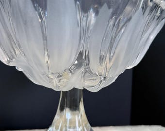 Mikasa Tulpen Satin Kristall Fuß Sockel Schale Milchglas Vintage 5.5x6.5