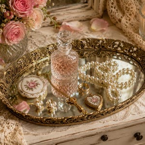 rose gold mirrored dresser merge dress