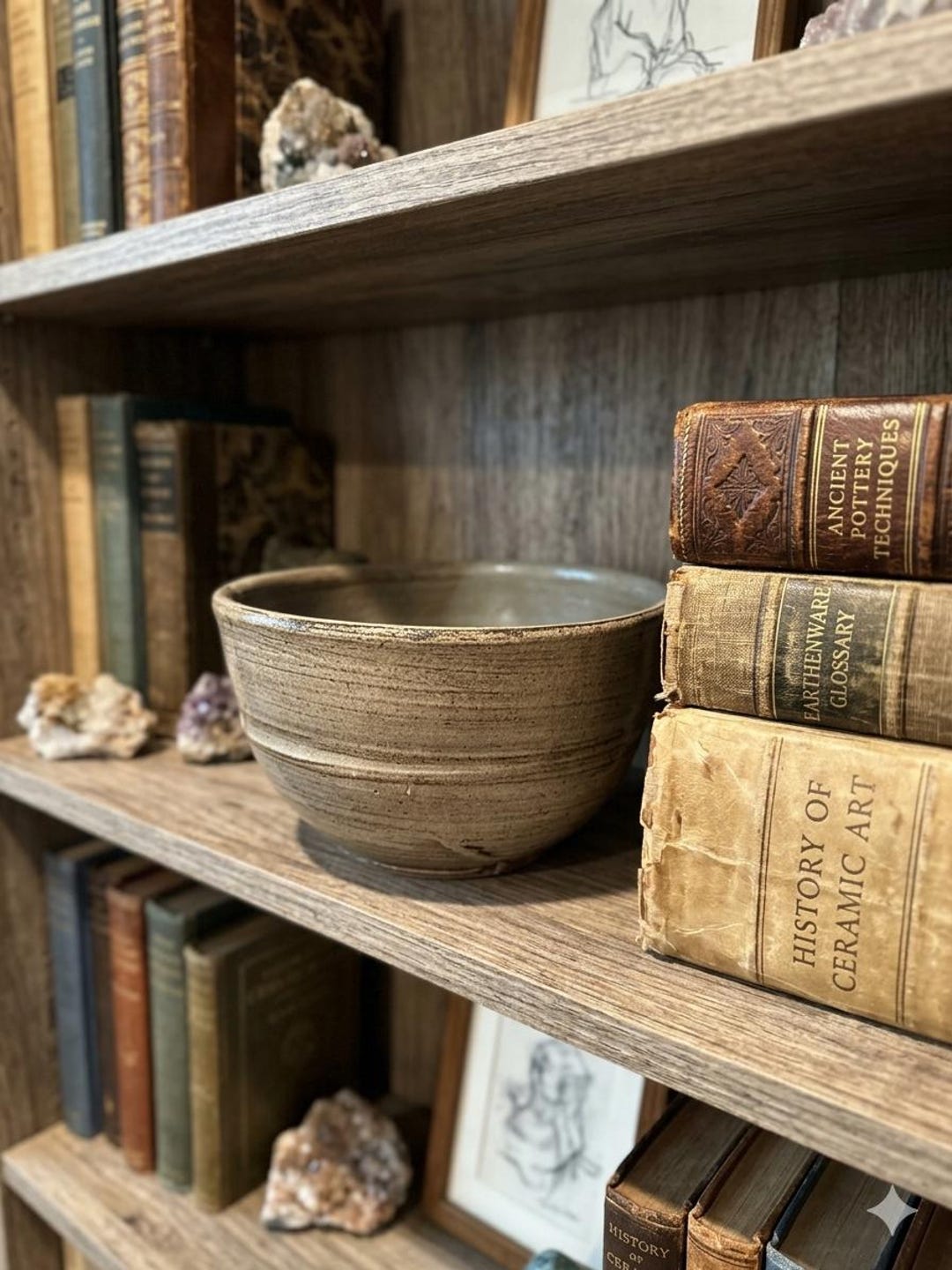 Vintage Signed Studio Pottery Bowl Handmade Stoneware Bowl Wheel Thrown ...