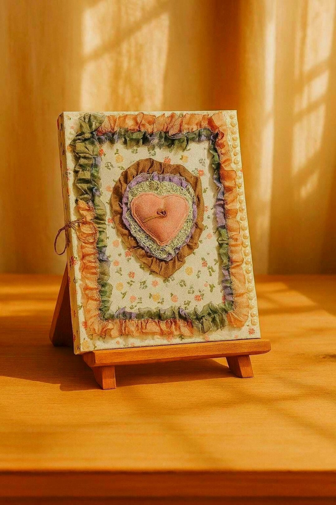 Handmade Boho Journal, Patchwork Notebook, Coffee-dyed Pages - Etsy