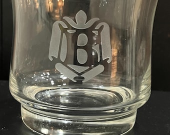 Vintage tumbler w/ etched monogram “B” logo - set of 7