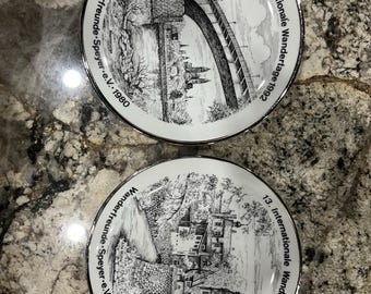 German porcelain souvenir plates - set of 2