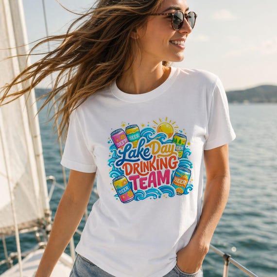 Lake Day Drinking Team PNG, Lake Life PNG, Funny Lake Shirt Design, Summer Drinking PNG, Beer png Design, Boat Day Shirt, Lake Weekend