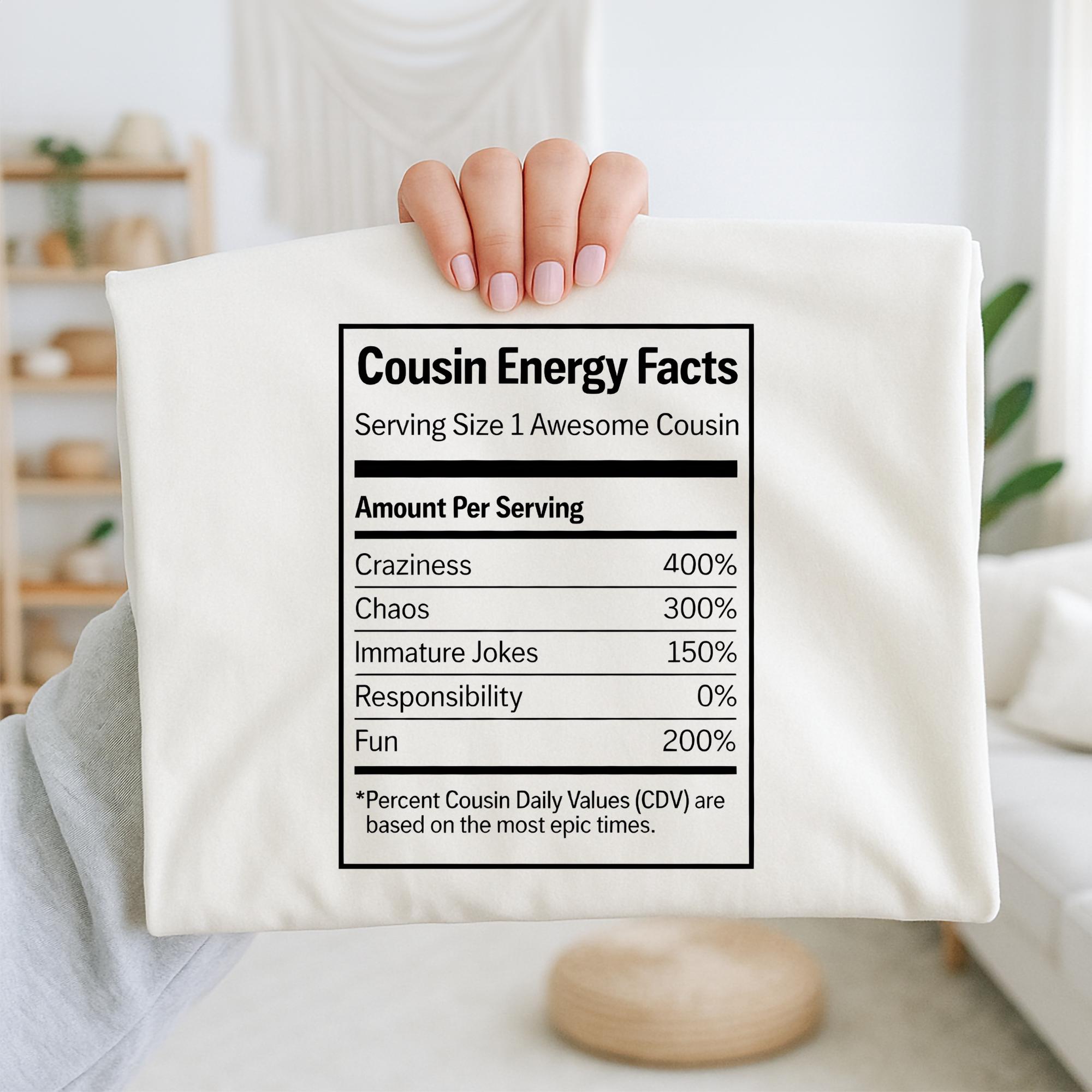 Cousin Nutrition Facts PNG, Funny Cousin Shirt Design, Family Humor PNG ...