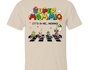 Personalized Super Mommio It's A Me Mommy Personalized Shirt Gifts For Mom, Mothers Day Gift, Gamer Mom, Super Mom, Best Gift for Moms
