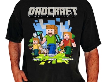 Gift For Father's DadCraft - Personalized Shirt For Dad, Gamer Dad DadCraft Tee, Dad Birthday Present, Dad Life T-shirt