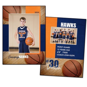 BASKETBALL SammelKarte 027 | 2.75x3.75 Adobe Photoshop Trader Card Digitale Vorlage | Sport PSD Photoshop Vorlage | Nur digitale Datei