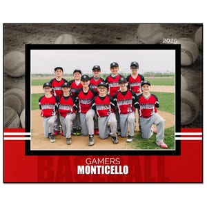 BASEBALL T022 | 8x10, 5x7, modelo digital de carteira do Adobe Photoshop | Modelo de esportes do Photoshop para equipes e indivíduos | Somente arquivo digital