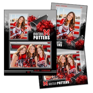 CHEERLEADING PACKUNG T | Adobe Photoshop Memory Mate-Digital-Vorlage | Sport Photoshop Vorlage für Teams & Einzelne | Nur digitale Datei