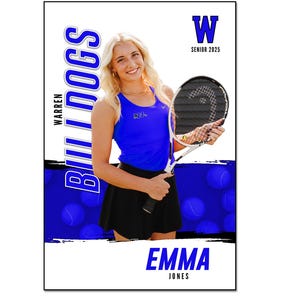TENNIS POSTER 002 | 12 "x 18" Adobe Photoshop Digitale Vorlage | Sport Template für Banner & Poster | Nur digitale Datei