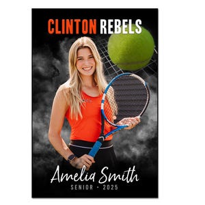 TENNIS BANNER 001 | 2ftx3ft (24 "x 36 ") Adobe Photoshop Digitale Vorlage | Sport Template für Banner & Poster | Nur digitale Datei