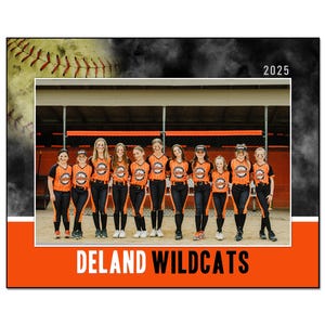 SOFTBAL T037 | 8 x 10, 5 x 7, portemonnee Adobe Photoshop digitale sjabloon | Sports Photoshop-sjabloon voor teams en individuen | Alleen digitaal bestand