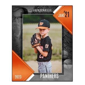 BASEBALL Ind024 | 8x10, 5x7, Carteira Adobe Photoshop Digital Template | Esportes Photoshop Template para Equipe e Individual | Arquivo Digital Somente
