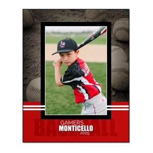 BASEBALL Ind022 | 8x10, 5x7, Wallet Adobe Photoshop Digital Template | Sports Photoshop Template for Team&Individual | Digital File Only