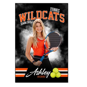 AFFICHE DE TENNIS 003 | Modèle numérique Adobe Photoshop 12 x 18 po | Modèle Sports pour bannières et affiches | Fichier numérique uniquement