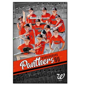 POSTER DA BASEBALL 018_H / Modello digitale Adobe Photoshop 12"x18" / Modello sportivo per striscioni e poster / Solo file digitale