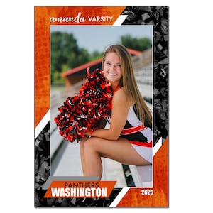 CHEERLEADING BANNER 013 | 24x36 Adobe Photoshop Digital Template | Sports Photoshop Template for Banners | Digital File Only