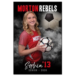 Soccer Poster Template 004: 12x18&quot; Photoshop PSD, Customizable (Digital File Only)