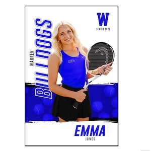 TENNIS BANNER 002 | 2ftx3ft (24 "x 36 ") Adobe Photoshop Digitale Vorlage | Sport Template für Banner & Poster | Nur digitale Datei