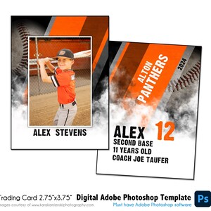 BASEBALL SammelKarte 033_2 | 2.75x3.75 Adobe Photoshop Trader Card Digitale Vorlage | Sport PSD Adobe Photoshop Vorlage | Digitale Datei