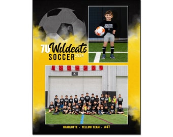 SOCCER MM021 | 8x10 Adobe Photoshop Memory Mate Digital Template | Sports Photoshop Template for Teams & Individuals | Digital File Only