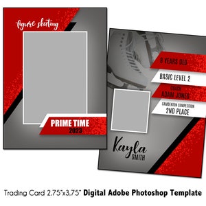 Eiskunstlauf TradingCard 004 | 2.75x3.75 Adobe Photoshop Trader Card Digitale Vorlage | Sport Photoshop Vorlage | Nur digitale Datei