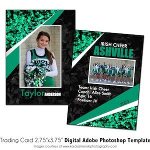 CHEERLEADING TradingCard 015 | 2.75x3.75 Adobe Photoshop Trader Card Digitale Vorlage | Sport Adobe Photoshop Vorlage | Nur digitale Datei