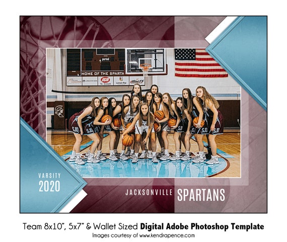 BASKETBALL T022 8x10, 5x7, modello digitale Adobe Photoshop per