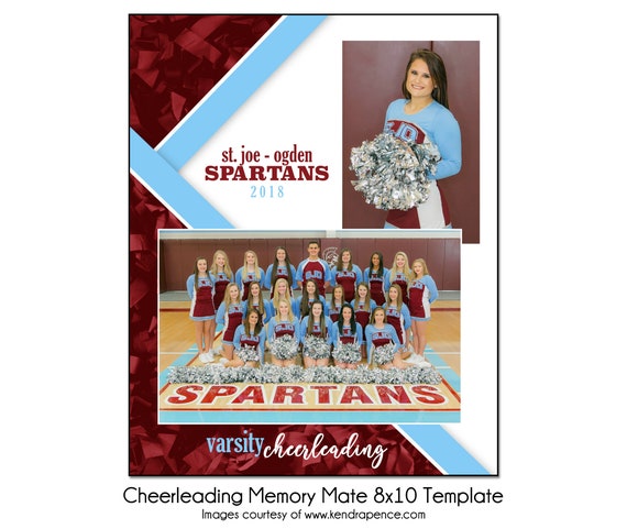 CHEERLEADING MM9-8x10 Memory Mate Sports Photo Template Digital File