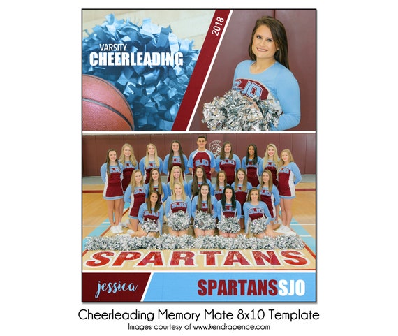 CHEERLEADING MM9-8x10 Memory Mate Sports Photo Template Digital File