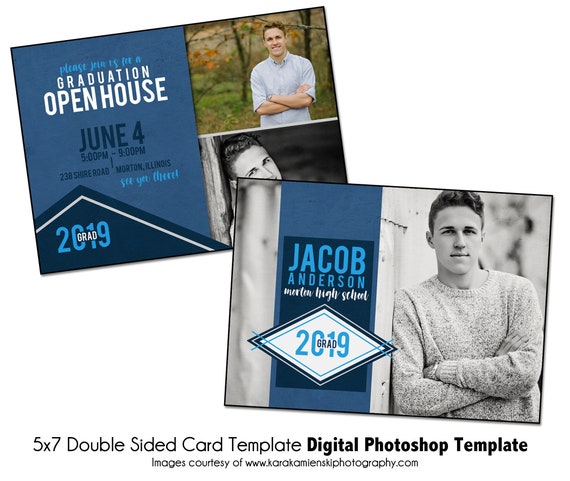 senior grad card templates Graduation Announcement Card Template for Senior & High School Grads |  Class of 2023 Invitation, Yearbook, Photo Card Tribute, Canva main image 0