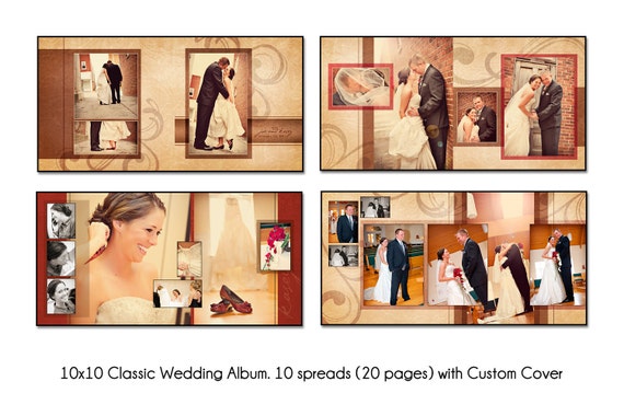 Psd Wedding Album Template Autumn Swirl 12x12 10spread 20 Etsy