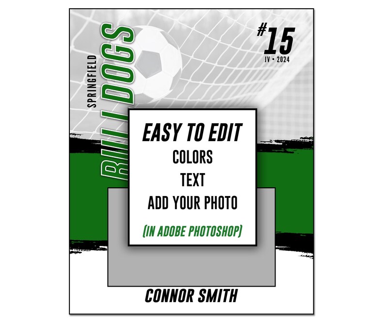 Soccer Photo Template Pack W: Memory Mate, Individual, Team Photoshop ...