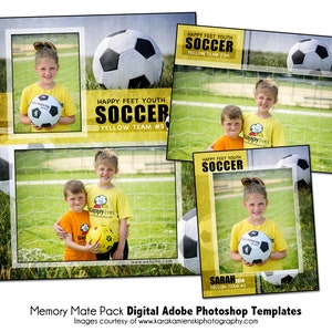 PACCHETTO CALCIO B / Modello digitale Adobe Photoshop Memory Mate / Modello Photoshop sportivo per squadre e individui / Solo file digitale