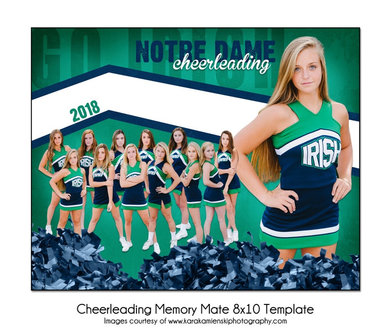 Digital File CHEERLEADING MM28x10 Memory Mate Sports Photo Template