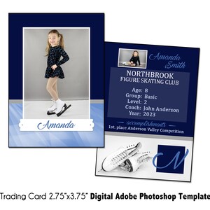 Eiskunstlauf TradingCard 006 | 2.75x3.75 Adobe Photoshop Trader Card Digitale Vorlage | Sport Photoshop Vorlage | Nur digitale Datei