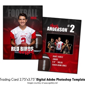 FUßBALL TradingCard 017 | 2.75x3.75 Adobe Photoshop Trader Card Digitale Vorlage | Sport PSD Adobe Photoshop Vorlage | Nur digitale Datei
