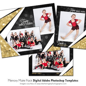 DANCE PACK E | Adobe Photoshop Memory Mate-Digital-Vorlage | Sport Photoshop Vorlage für Teams & Einzelne | Nur digitale Datei