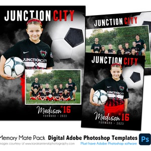 FUSSBALLPACKUNG P | Adobe Photoshop Memory Mate-Digital-Vorlage | Sport Photoshop Vorlage für Teams & Einzelne | Nur digitale Datei