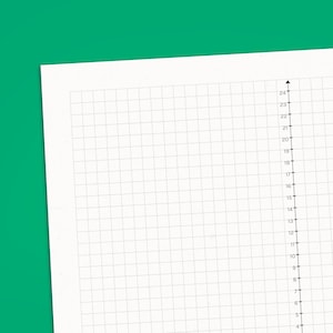 May include: A white gridded graph paper with a vertical black line and numbers from 4 to 24 along the line.