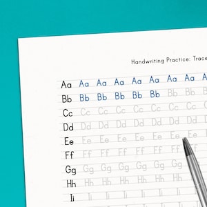 Neat Handwriting Worksheets - 23 Page Printable Print Handwriting Practice Sheets (Letters, Words, and Sentences) For Adults and Kids 10+