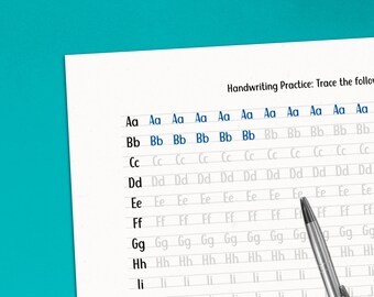 Cute Handwriting Worksheets - 23 Pages Printable Neat Writing Practice Sheets (Letters, Words, and Sentences) For Adults and Kids 10+