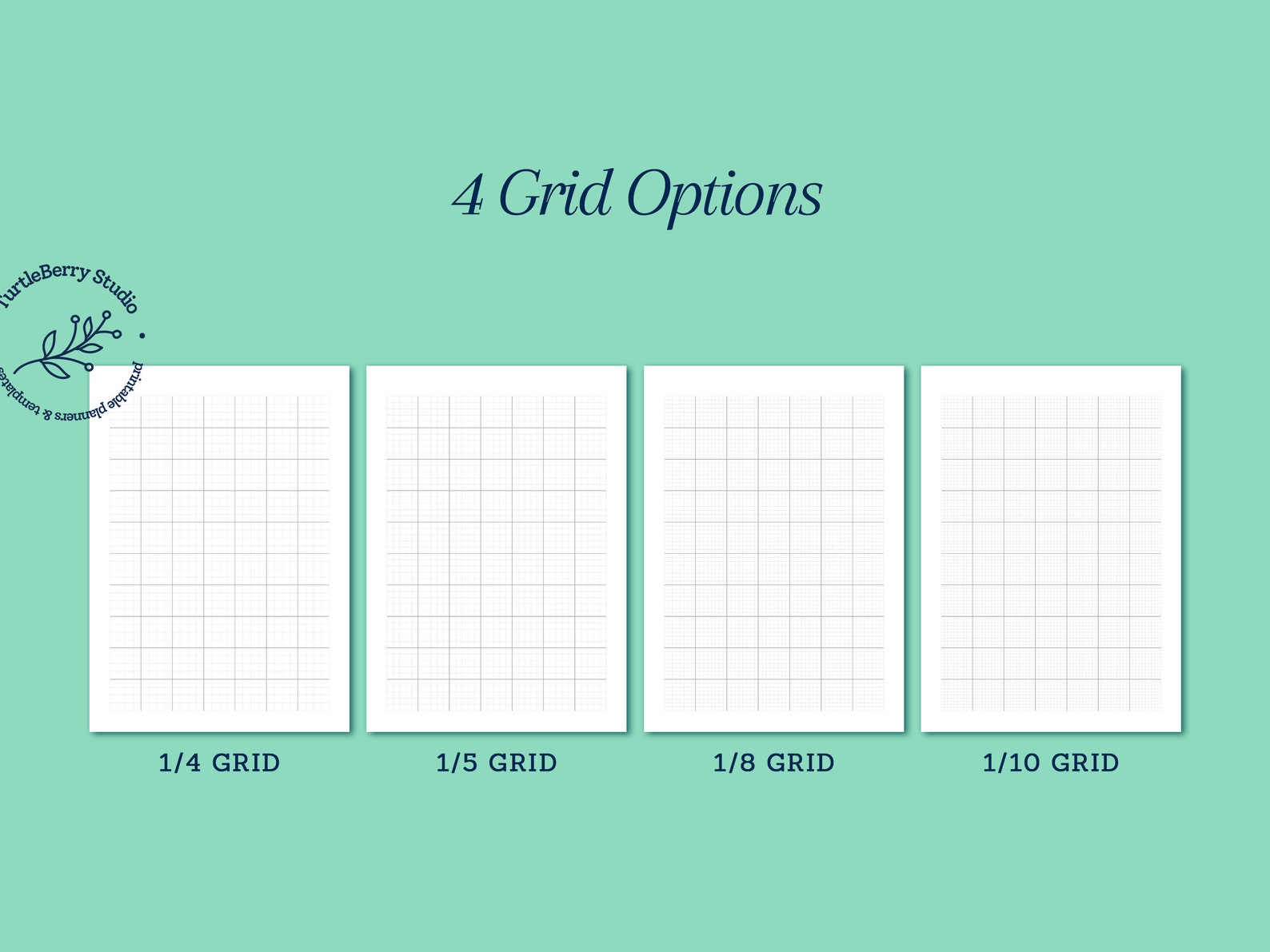 Engineering Graph Paper - 1/4 1/5 1/8 1/10 - Printable Instant Download ...