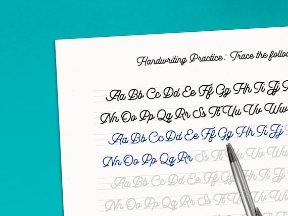 Hojas De Trabajo Para Practicar La Escritura Cursiva Para Adultos