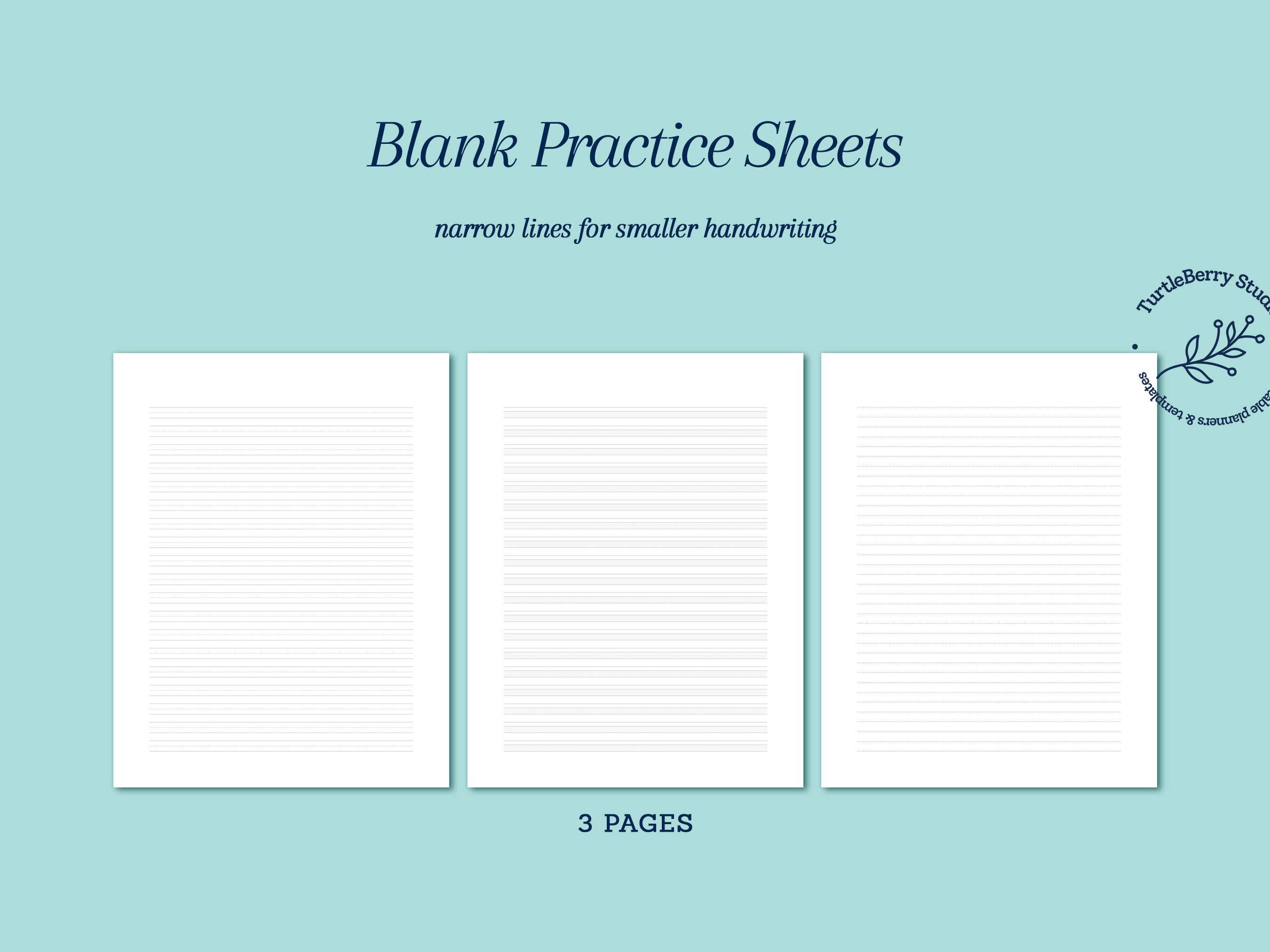 Cursive Handwriting Worksheets - 25 Page Printable Practice Sheets ...